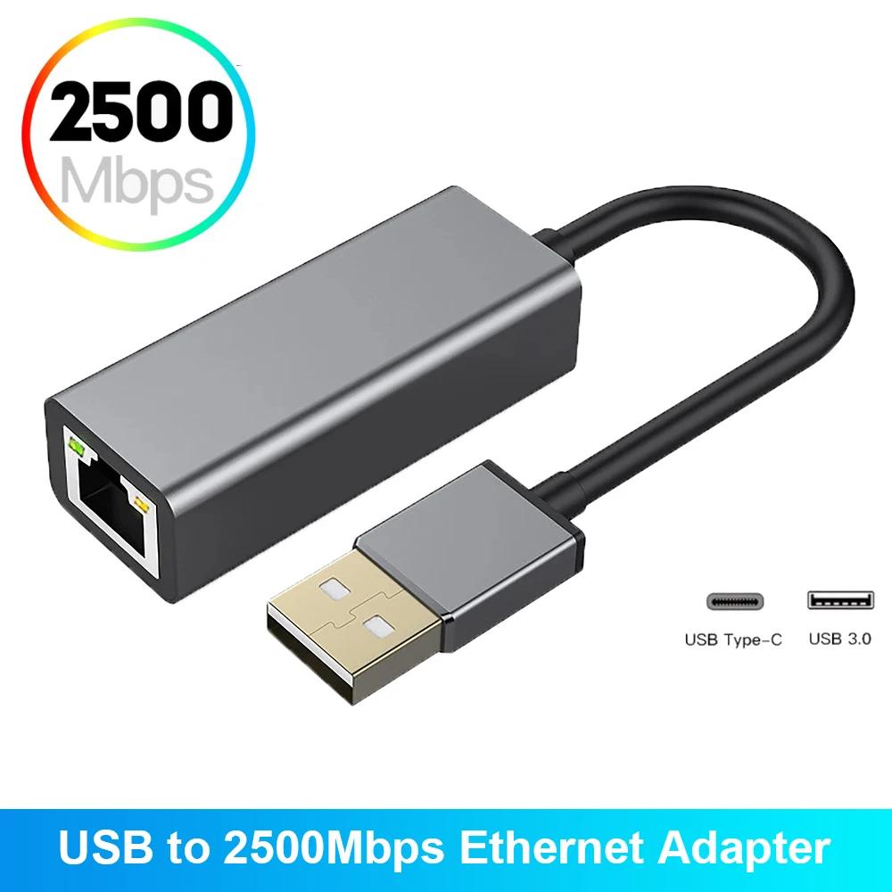 ƺ  USB 3.0 Ʈũ ī, 2500Mbps USB to RJ45 ̴ , CŸ to RJ45 LAN ̺  ̹, 2.5Gbps